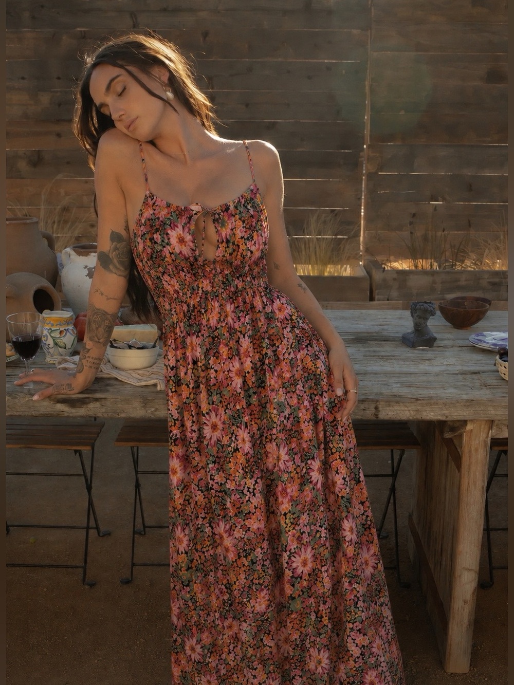 H&M Floral Colorful Maxi SunDress | Summer Vibes Boho Cottagecore